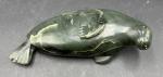 Inuit Signed Soapstone Seal Carving from Canada