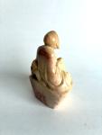 Chinese Soapstone Sage Scholar with Foo Dog Figurine