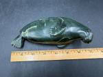 Inuit Signed Soapstone Seal Carving from Canada