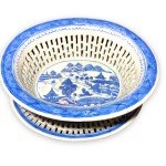 19th Century Qing Dynasty Blue Canton Bowl Set