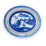 19th Century Qing Dynasty Blue Canton Bowl Set