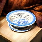 19th Century Qing Dynasty Blue Canton Bowl Set