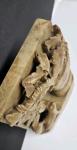 7" Chinese Soapstone Carving of Flowers and Puppy