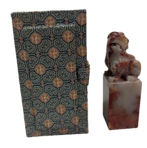 Vintage Chinese Soapstone Foo Dog Seal