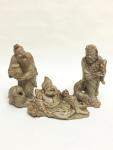 Set of 3 Antique Chinese Soapstone Figurines