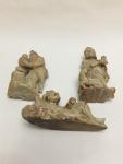 Set of 3 Antique Chinese Soapstone Figurines