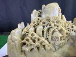 Chinese Soapstone Landscape Sculpture with Pavilion 9"x5