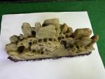 Chinese Soapstone Landscape Sculpture with Pavilion 9"x5