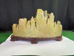 Chinese Soapstone Landscape Sculpture with Pavilion 9"x5