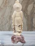 Hand-Carved Chinese Soapstone Fisherman Figurine 8”
