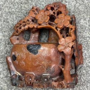 Chinese Soapstone Hand Carved Vases and Brush Pots