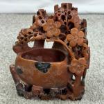 Chinese Soapstone Hand Carved Vases and Brush Pots