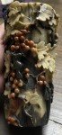 Chinese Soapstone Hand-Carved Vase with Squirrels