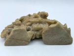 Antique Chinese Soapstone Horse and Monkey Sculpture