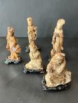 Set of 5 Vintage Chinese Soapstone Figurines