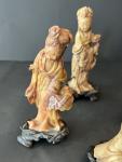 Set of 5 Vintage Chinese Soapstone Figurines
