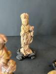 Set of 5 Vintage Chinese Soapstone Figurines