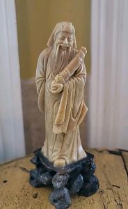 Chinese Soapstone Shou Lao Figure - Qing Dynasty