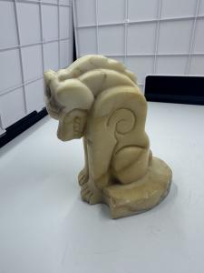 White Soapstone Foo Dog Figurine from China