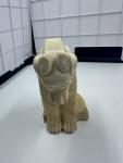 White Soapstone Foo Dog Figurine from China