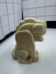 White Soapstone Foo Dog Figurine from China