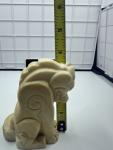 White Soapstone Foo Dog Figurine from China