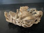 Vintage Dragon Teapot Soapstone Sculpture from China