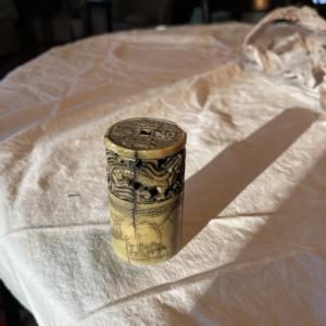 Hand Carved Vintage Chinese Soapstone Scholar Seal