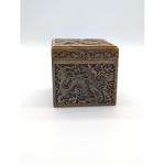 Vintage Chinese Soapstone Trinket Box with Dragon Design