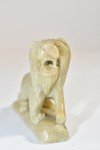 Exquisite Vintage Green Soapstone Roaring Lion