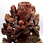 Antique Chinese Soapstone Carved Vase and Bowl