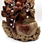 Antique Chinese Soapstone Carved Vase and Bowl