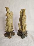 Mid-Century Chinese Soapstone Figurine Set