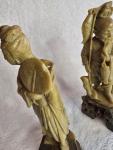 Mid-Century Chinese Soapstone Figurine Set
