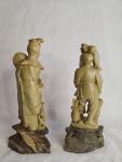 Mid-Century Chinese Soapstone Figurine Set