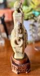 Chinese Soapstone Vase with Foo Dog Finial