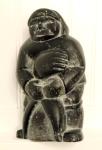 1960s Inuit Soapstone Sculpture "Hunter with Seal