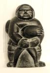 1960s Inuit Soapstone Sculpture "Hunter with Seal