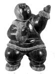 Detailed Vintage Inuit Soapstone Eskimo Carving