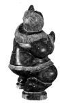 Detailed Vintage Inuit Soapstone Eskimo Carving
