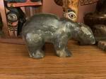 Inuit Bear Soapstone Carving by William Luke
