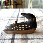 Inuit Loon Soapstone Sculpture - Vintage Hand-Carved