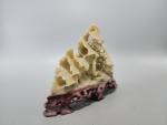 Chinese Hand Carved Soapstone Grapevine Sculpture