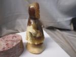 Inuit Art Soapstone Statue with Carved Base