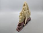 Chinese Hand Carved Soapstone Grapevine Sculpture