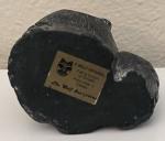 Black Soapstone Handcrafted Mother and Baby Owl Figurine