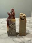 Vintage Chinese Soapstone Chop Seal Set