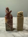 Vintage Chinese Soapstone Chop Seal Set