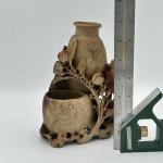 Hand Carved Chinese Soapstone Vase Sculpture 7