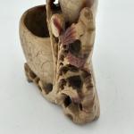 Hand Carved Chinese Soapstone Vase Sculpture 7